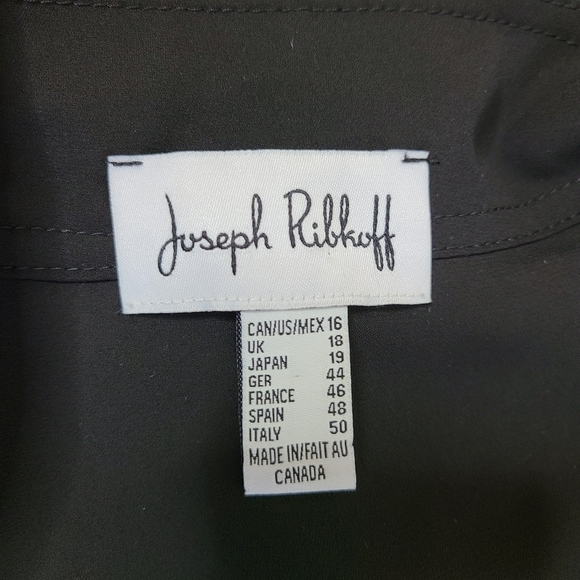 Joseph Ribkoff Size 16 Black Button Down Tunic Top - Picture 4 of 7